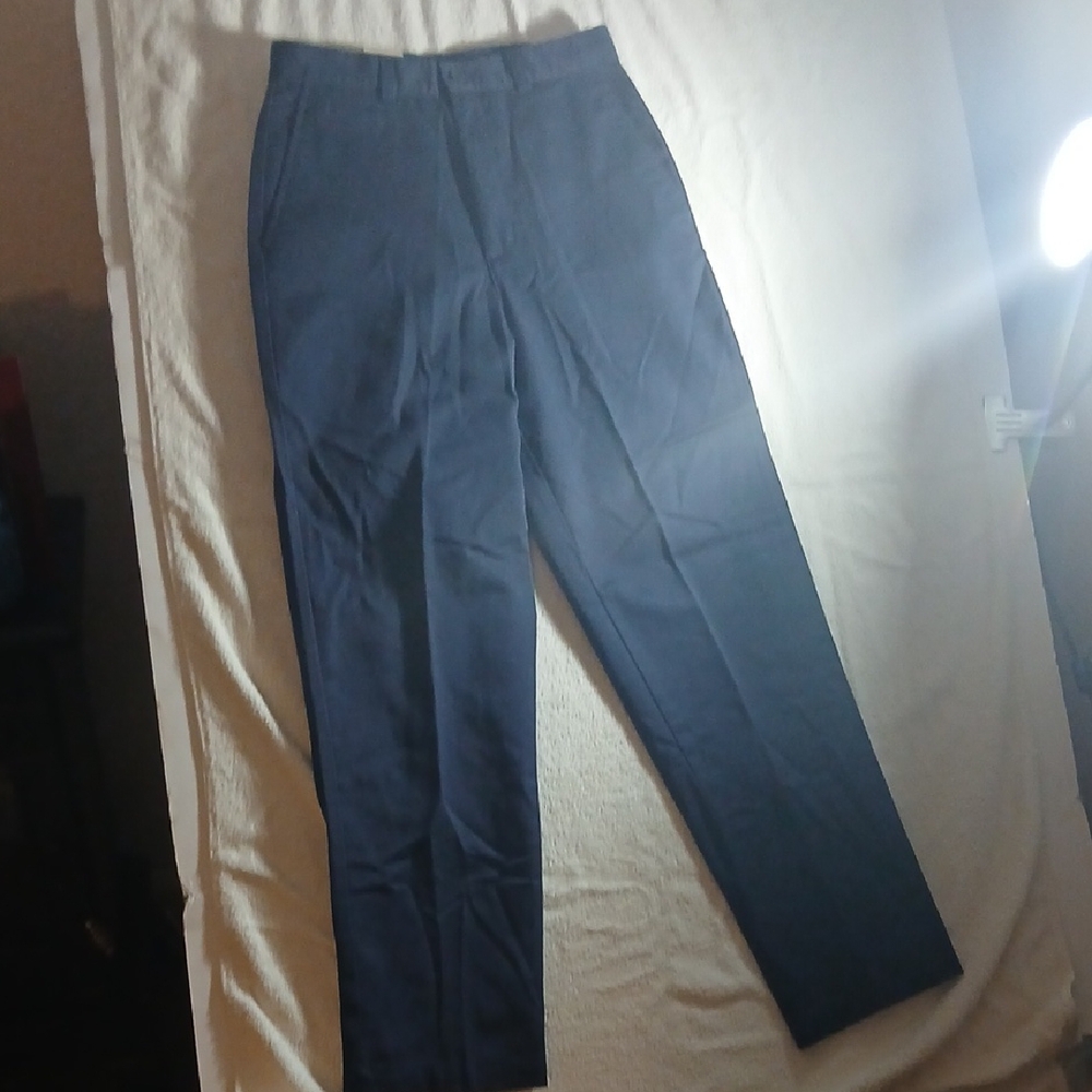 Dockers Women's Dark Blue Dress Pants Khakis Flat Front 8 Short